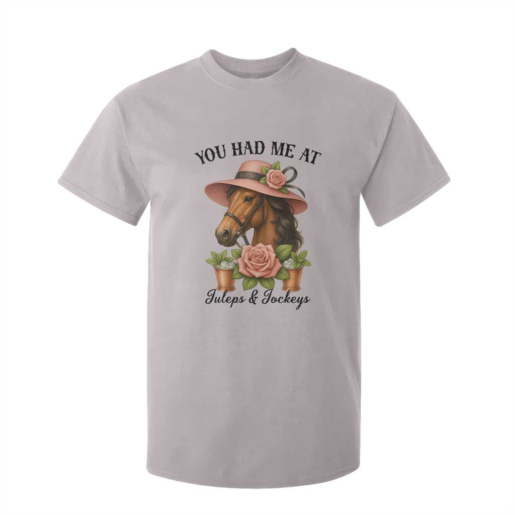 Funny Ky Derby Horse Racing T Shirt For Kid You Had Me At Juleps and Jockeys TS02 Ice Gray Print Your Wear