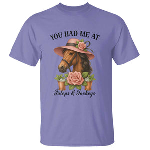 Funny Ky Derby Horse Racing T Shirt You Had Me At Juleps and Jockeys TS02 Violet Print Your Wear