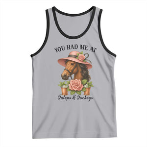 Funny Ky Derby Horse Racing Tank Top You Had Me At Juleps and Jockeys TS02 Athletic Heather Black Print Your Wear
