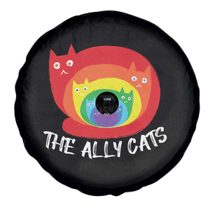 Funny LGBT The Ally Cats Spare Tire Cover Pride Month Rainbow Cat TS11 Print Your Wear