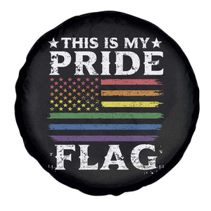 Funny LGBTQ This Is My Pride Flag Spare Tire Cover Rainbow American Flag TS11 Print Your Wear