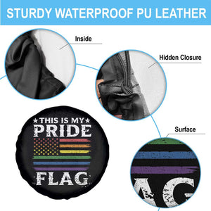 Funny LGBTQ This Is My Pride Flag Spare Tire Cover Rainbow American Flag TS11 Print Your Wear