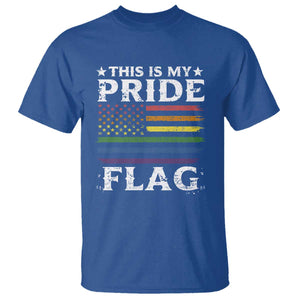 Funny LGBTQ This Is My Pride Flag T Shirt Rainbow American Flag TS11 Royal Blue Print Your Wear