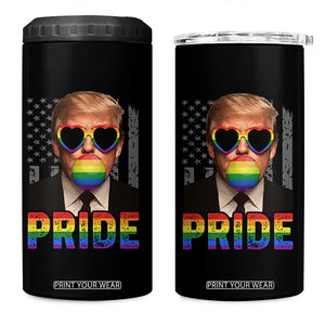 Funny LGBTQ Trump Pride Month 4 in 1 Can Cooler Tumbler American Flag TS11 One Size: 16 oz Black Print Your Wear