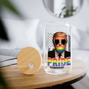 Funny LGBTQ Trump Pride Month Glass Can American Flag TS11 Print Your Wear