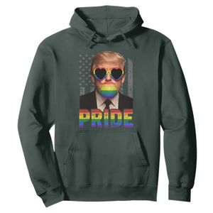 Funny LGBTQ Trump Pride Month Hoodie American Flag TS11 Dark Forest Green Print Your Wear
