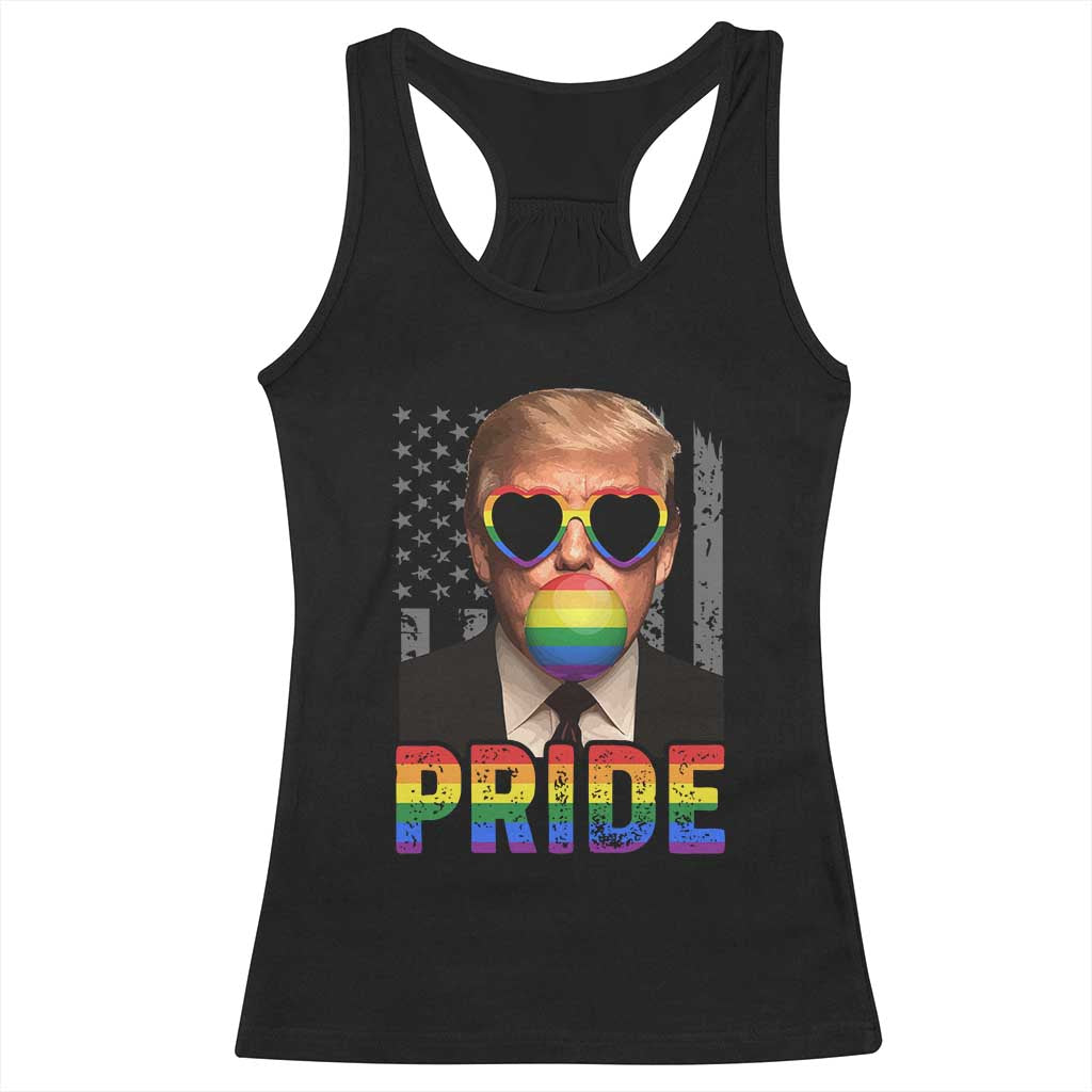 Funny LGBTQ Trump Pride Month Racerback Tank Top American Flag TS11 Black Print Your Wear