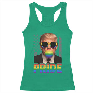 Funny LGBTQ Trump Pride Month Racerback Tank Top American Flag TS11 Irish Green Print Your Wear