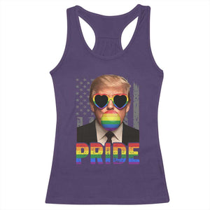 Funny LGBTQ Trump Pride Month Racerback Tank Top American Flag TS11 Purple Print Your Wear