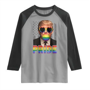 Funny LGBTQ Trump Pride Month Raglan Shirt American Flag TS11 Sport Gray Black Print Your Wear