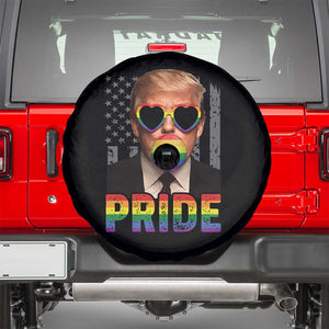 Funny LGBTQ Trump Pride Month Spare Tire Cover American Flag TS11 Black Print Your Wear