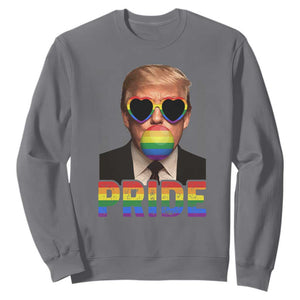 Funny LGBTQ Trump Pride Month Sweatshirt American Flag TS11 Charcoal Print Your Wear