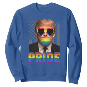 Funny LGBTQ Trump Pride Month Sweatshirt American Flag TS11 Royal Blue Print Your Wear