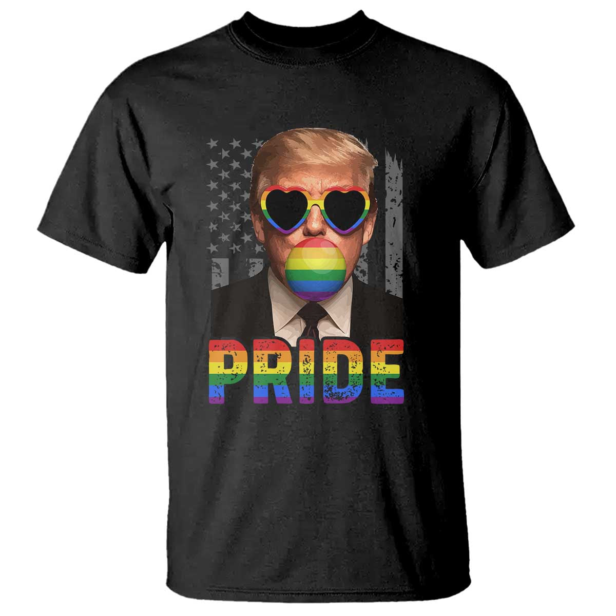 Funny LGBTQ Trump Pride Month T Shirt American Flag TS11 Black Print Your Wear