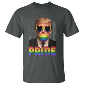Funny LGBTQ Trump Pride Month T Shirt American Flag TS11 Dark Heather Print Your Wear