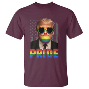 Funny LGBTQ Trump Pride Month T Shirt American Flag TS11 Maroon Print Your Wear