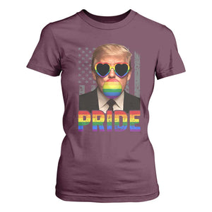 Funny LGBTQ Trump Pride Month T Shirt For Women American Flag TS11 Maroon Print Your Wear