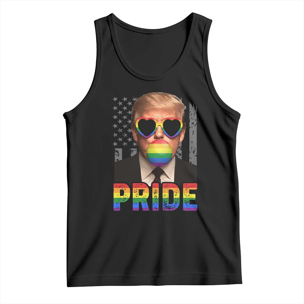 Funny LGBTQ Trump Pride Month Tank Top American Flag TS11 Black Print Your Wear