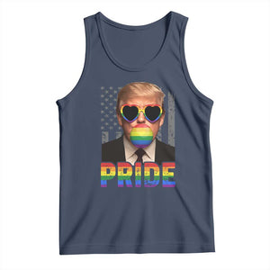 Funny LGBTQ Trump Pride Month Tank Top American Flag TS11 Navy Print Your Wear
