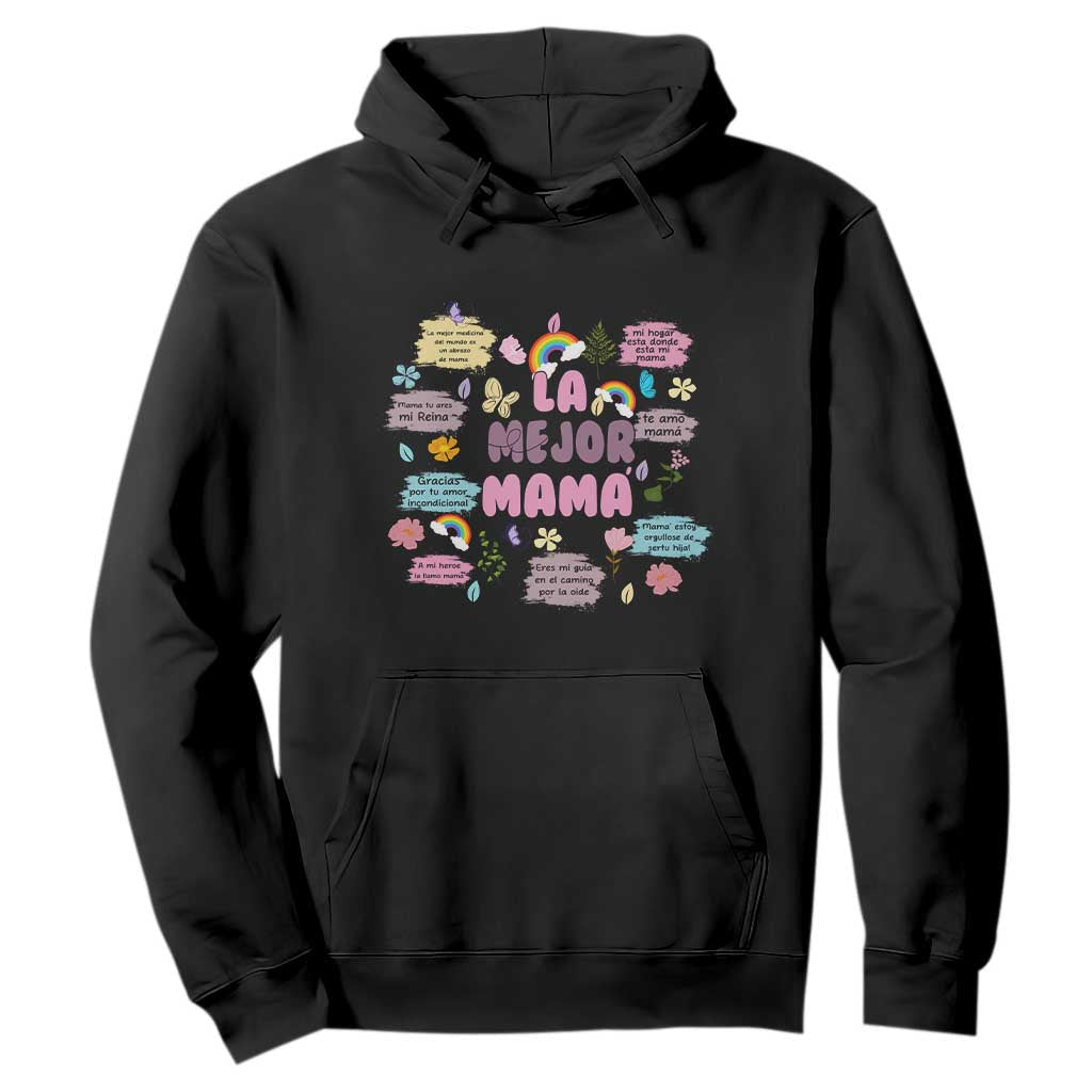 Funny La Mejor Mama Hoodie Spanish Latina Mother's Day TS11 Black Print Your Wear