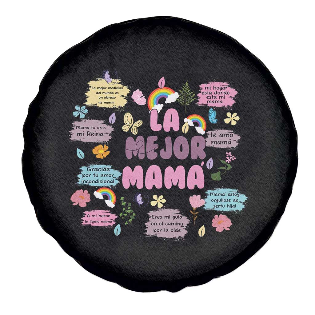 Funny La Mejor Mama Spare Tire Cover Spanish Latina Mother's Day TS11 Print Your Wear