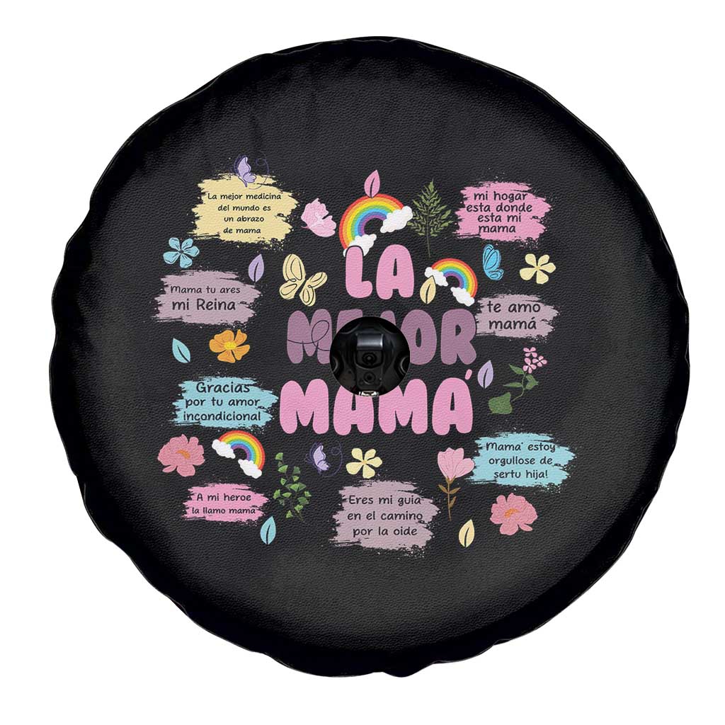 Funny La Mejor Mama Spare Tire Cover Spanish Latina Mother's Day TS11 Print Your Wear