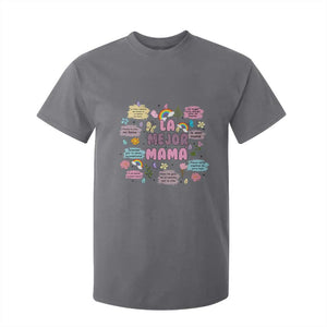 Funny La Mejor Mama T Shirt For Kid Spanish Latina Mother's Day TS11 Charcoal Print Your Wear
