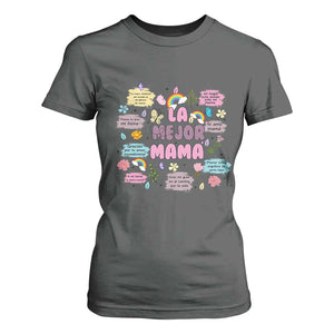 Funny La Mejor Mama T Shirt For Women Spanish Latina Mother's Day TS11 Dark Heather Print Your Wear