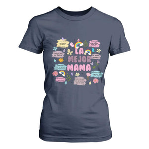 Funny La Mejor Mama T Shirt For Women Spanish Latina Mother's Day TS11 Navy Print Your Wear