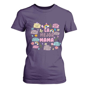 Funny La Mejor Mama T Shirt For Women Spanish Latina Mother's Day TS11 Purple Print Your Wear