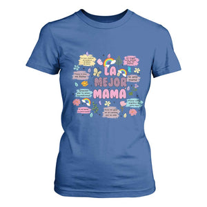 Funny La Mejor Mama T Shirt For Women Spanish Latina Mother's Day TS11 Royal Blue Print Your Wear