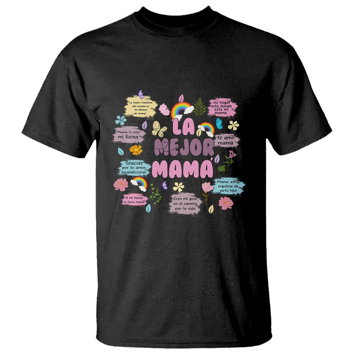 Funny La Mejor Mama T Shirt Spanish Latina Mother's Day TS11 Black Print Your Wear