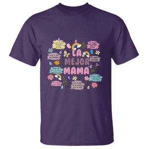 Funny La Mejor Mama T Shirt Spanish Latina Mother's Day TS11 Purple Print Your Wear