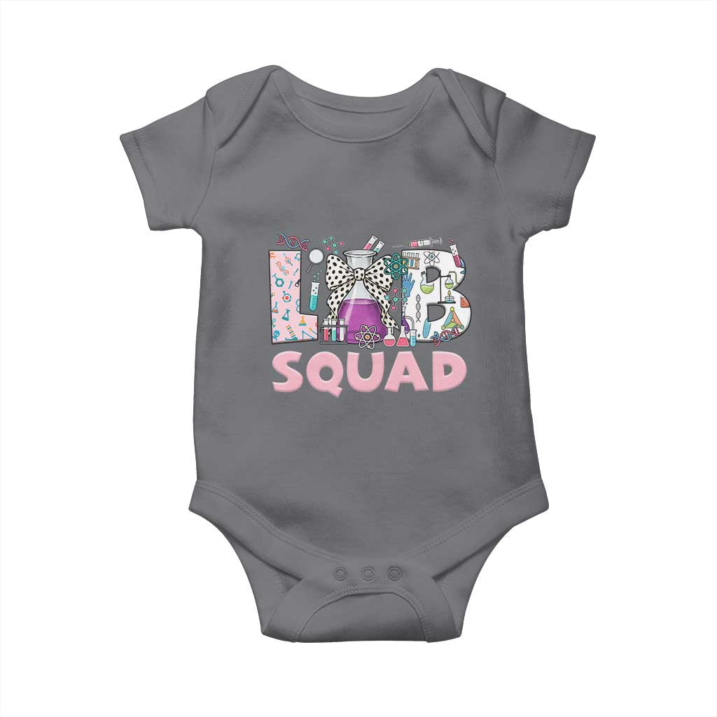 Funny Lab Squad Chemistry Laboratory Week Baby Onesie TS11 Charcoal Print Your Wear