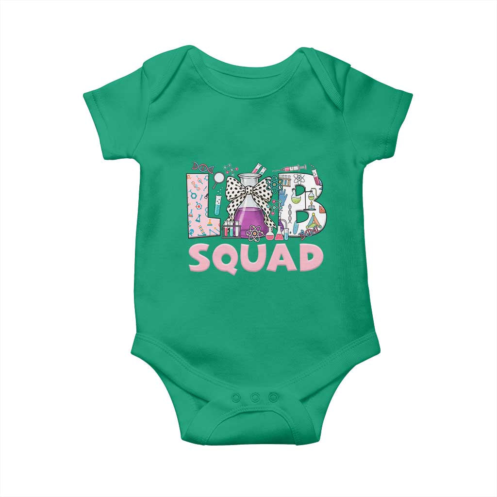 Funny Lab Squad Chemistry Laboratory Week Baby Onesie TS11 Irish Green Print Your Wear