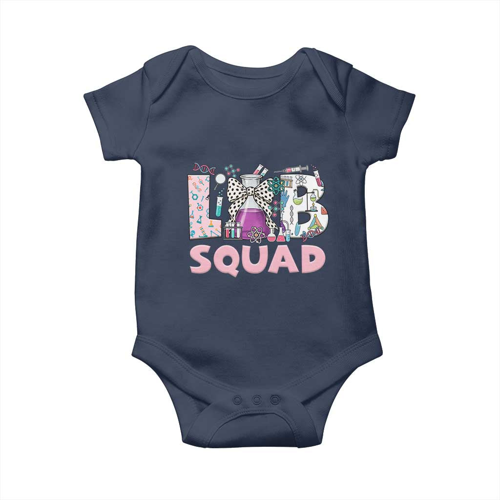 Funny Lab Squad Chemistry Laboratory Week Baby Onesie TS11 Navy Print Your Wear
