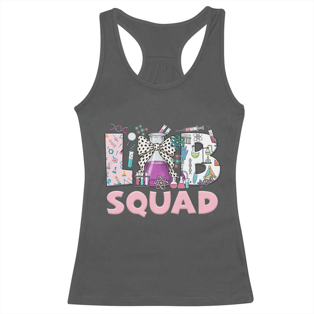 Funny Lab Squad Chemistry Laboratory Week Racerback Tank Top TS11 Dark Heather Print Your Wear
