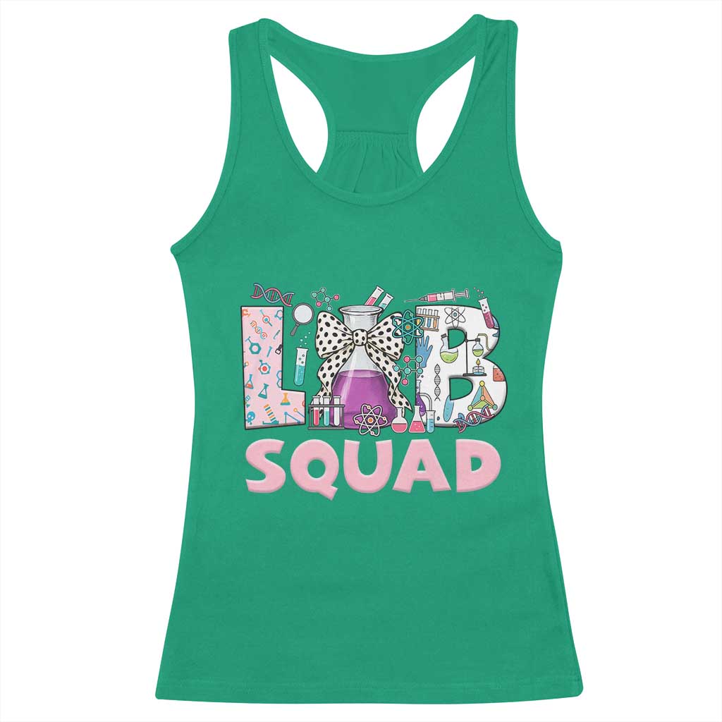 Funny Lab Squad Chemistry Laboratory Week Racerback Tank Top TS11 Irish Green Print Your Wear