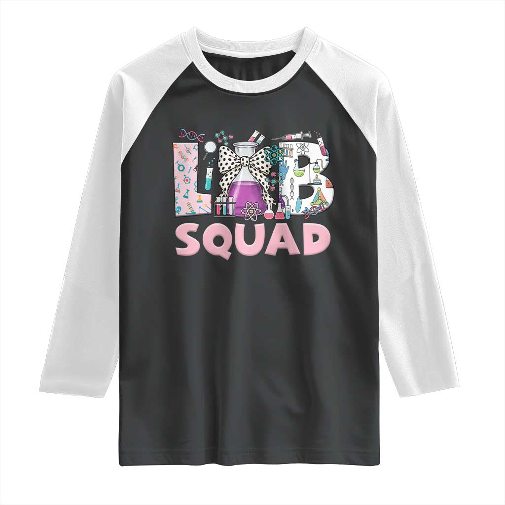 Funny Lab Squad Chemistry Laboratory Week Raglan Shirt TS11 Black White Print Your Wear