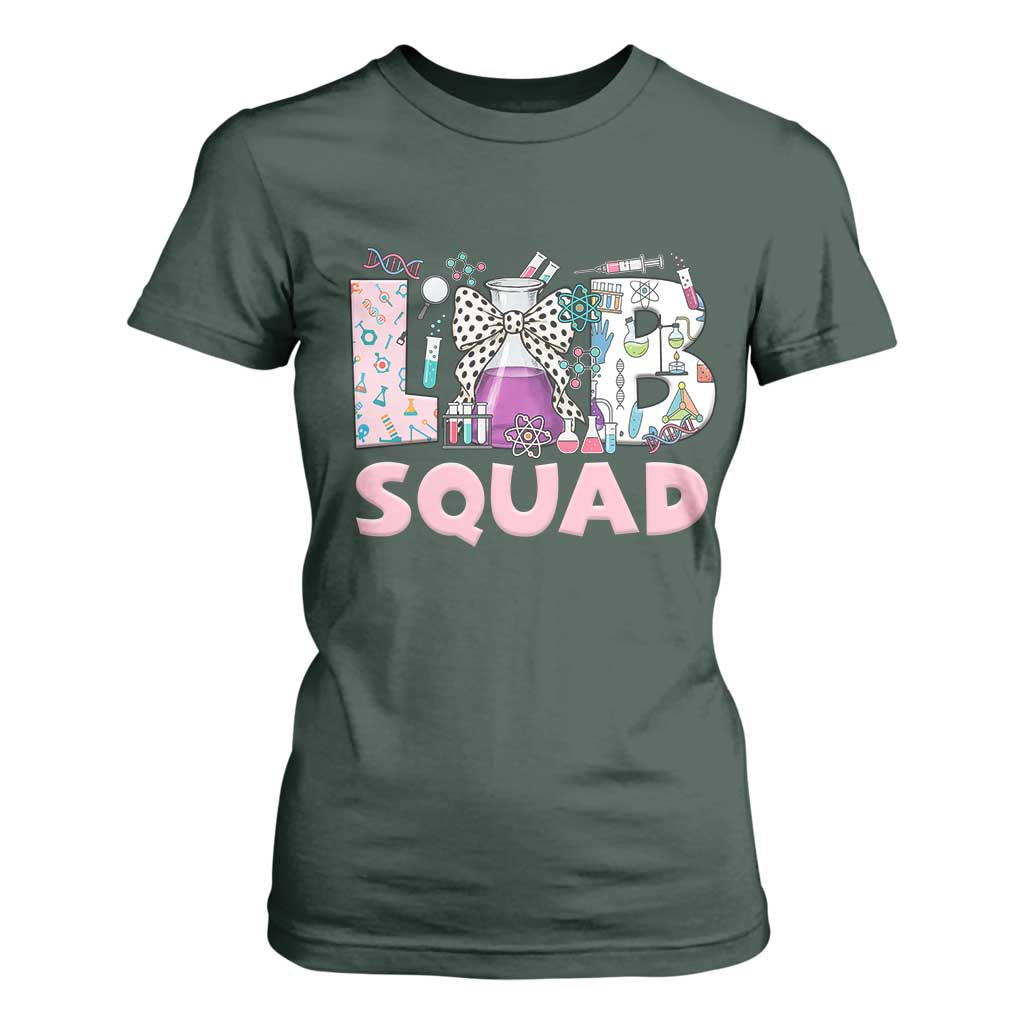 Funny Lab Squad Chemistry Laboratory Week T Shirt For Women TS11 Dark Forest Green Print Your Wear