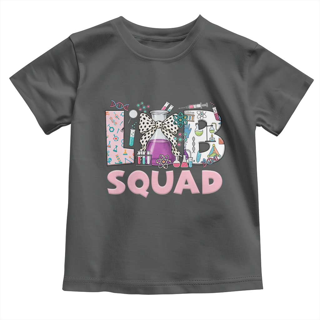 Funny Lab Squad Chemistry Laboratory Week Toddler T Shirt TS11 Dark Heather Print Your Wear