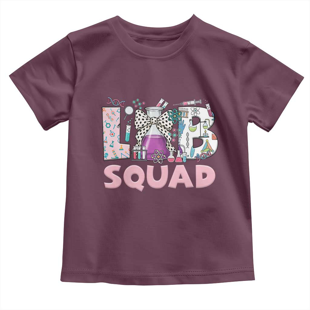 Funny Lab Squad Chemistry Laboratory Week Toddler T Shirt TS11 Maroon Print Your Wear