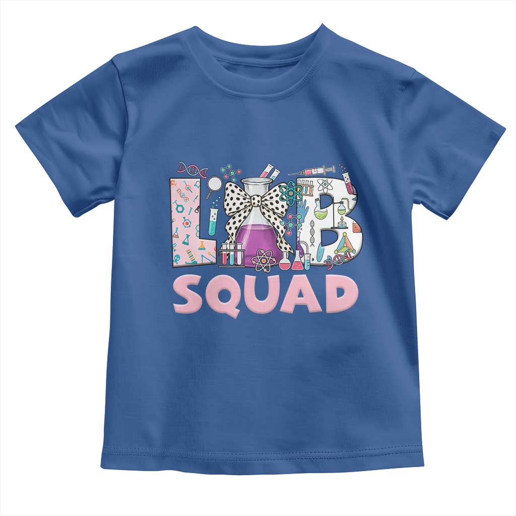 Funny Lab Squad Chemistry Laboratory Week Toddler T Shirt TS11 Royal Blue Print Your Wear