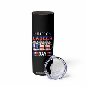 Funny Labor Day Drinking Skinny Tumbler Labeer Day American Flag Beer Mug TS11 Print Your Wear