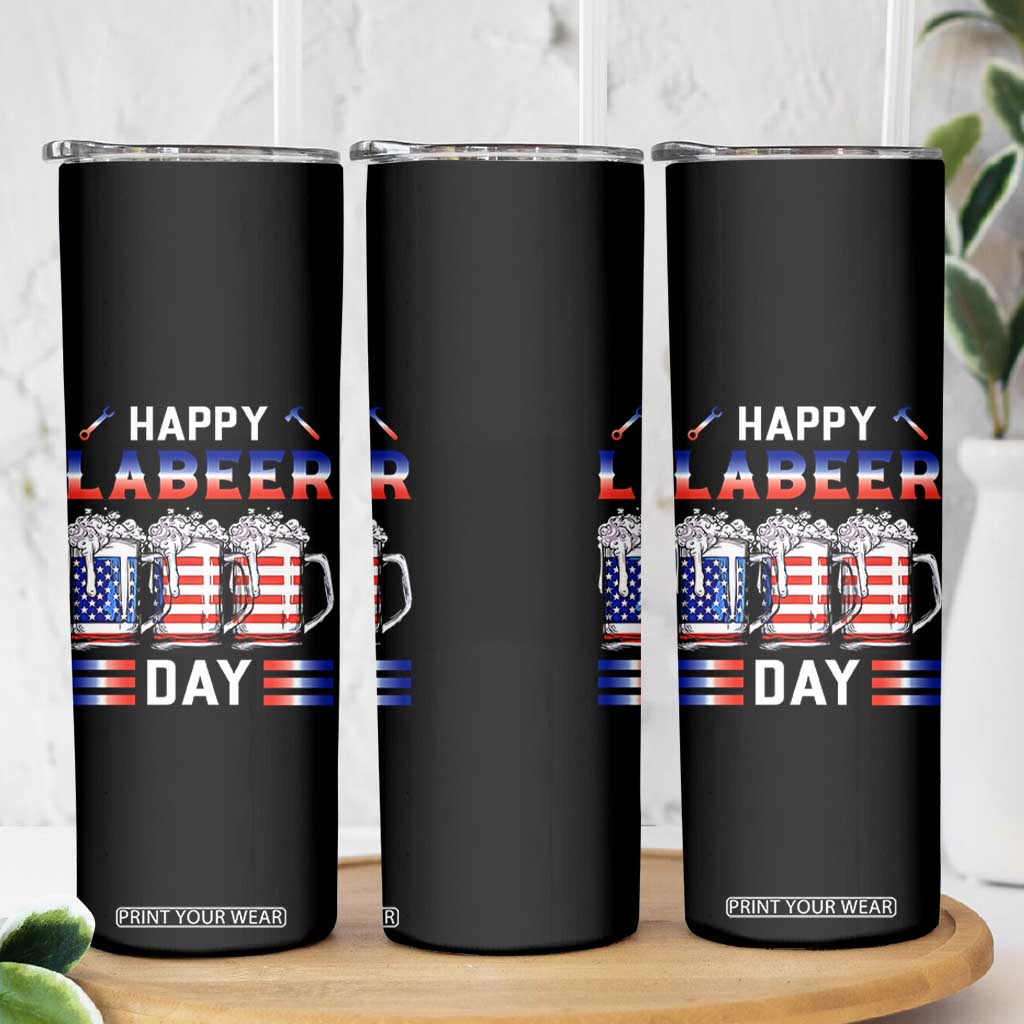 Funny Labor Day Drinking Skinny Tumbler Labeer Day American Flag Beer Mug TS11 Print Your Wear