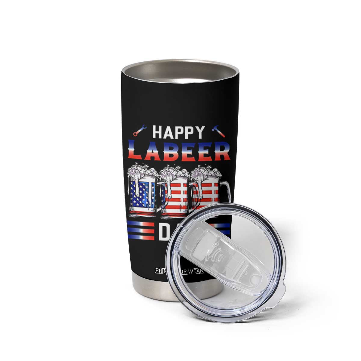 Funny Labor Day Drinking Tumbler Cup Labeer Day American Flag Beer Mug TS11 Print Your Wear