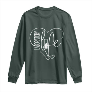 Funny Laboratory Life Lab Chemistry Scientist Long Sleeve Shirt TS11 Dark Forest Green Print Your Wear