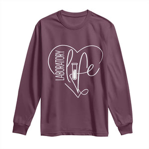 Funny Laboratory Life Lab Chemistry Scientist Long Sleeve Shirt TS11 Maroon Print Your Wear