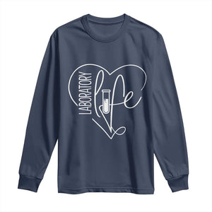 Funny Laboratory Life Lab Chemistry Scientist Long Sleeve Shirt TS11 Navy Print Your Wear