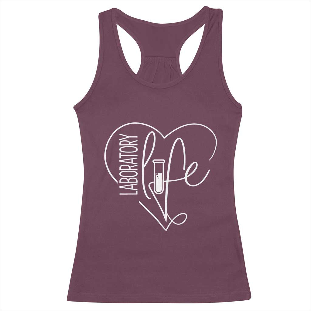 Funny Laboratory Life Lab Chemistry Scientist Racerback Tank Top TS11 Maroon Print Your Wear